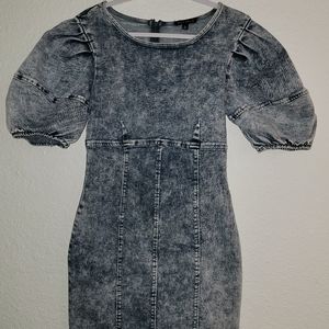 Large Denim Mini Dress